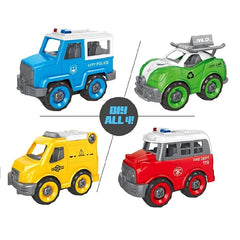DIY Assembled Traffic Engineering Car Puzzle Set