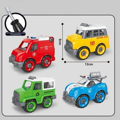 DIY Assembled Traffic Engineering Car Puzzle Set
